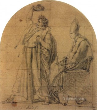  Leon Obras - Napoleón Sosteniendo Corona Josefina Neoclasicismo Jacques Louis David